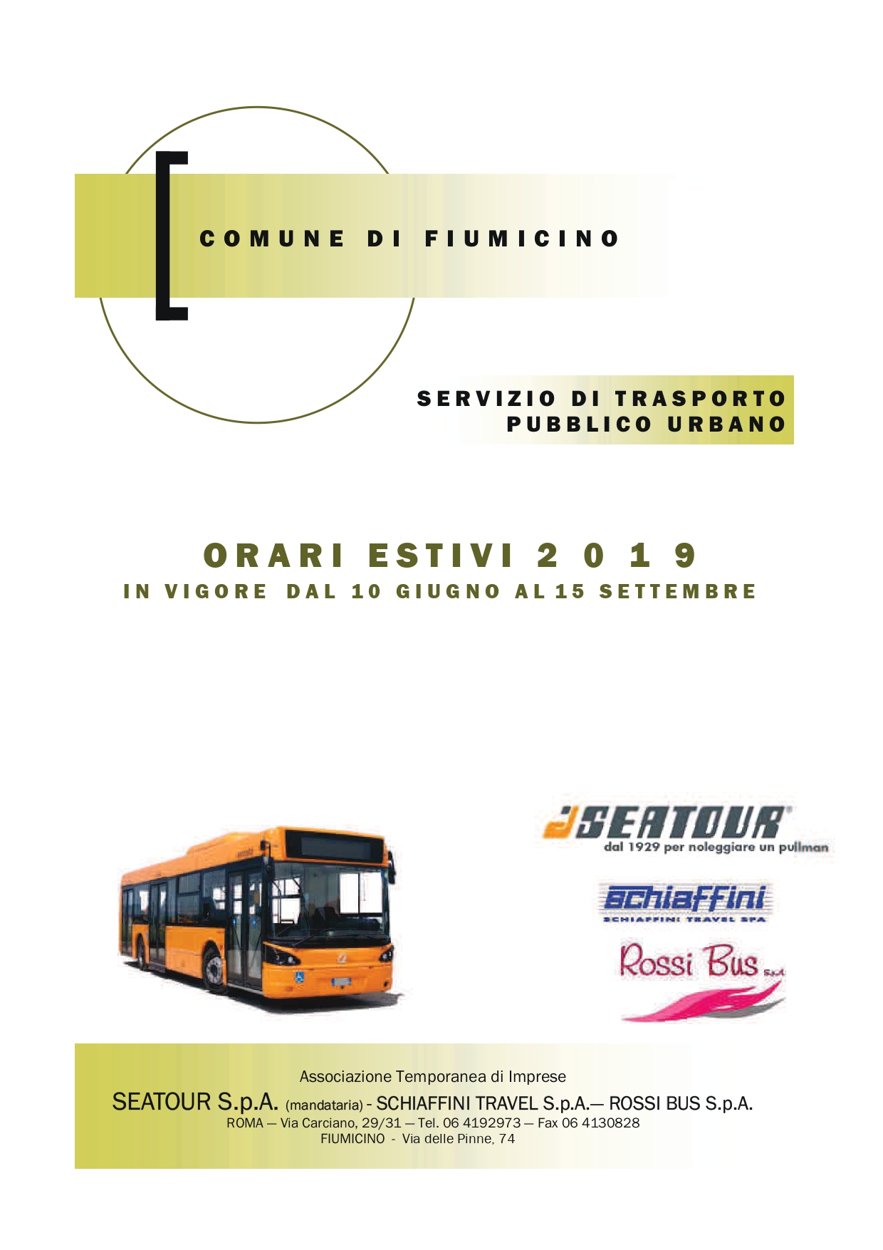 201 Comune di Fiumicino Richiesta di modifica linee T.P.L. entrata in vigore degli orari estivi 2019 page 0003