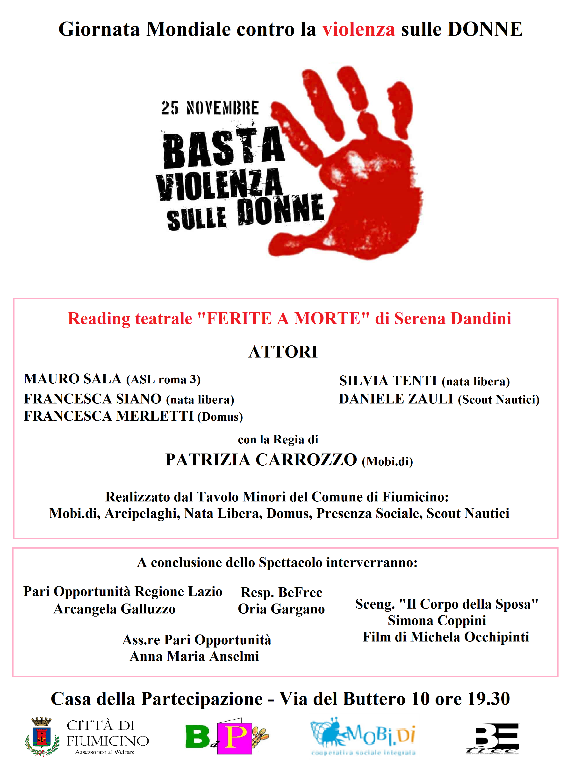 Locandina 25 novembre 2019