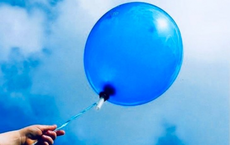 palloncino blu autismo